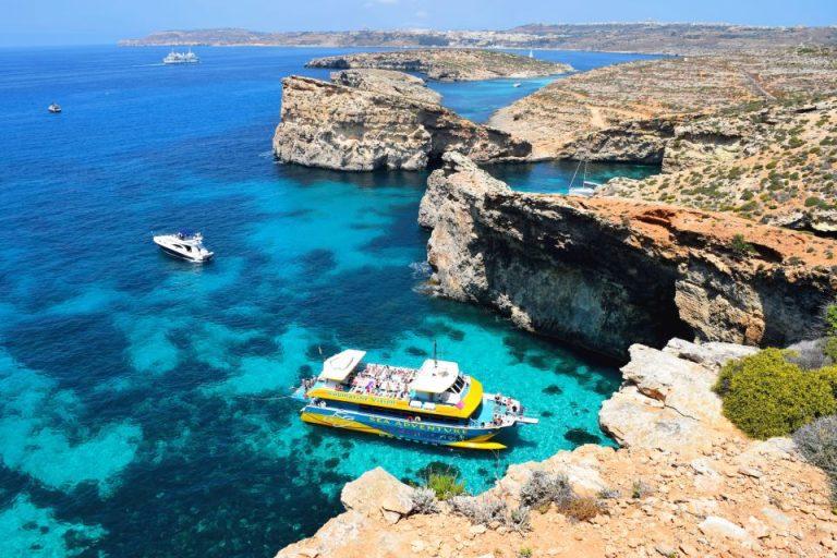 From Bugibba: Blue Lagoon Afternoon Swim with Sunset Cruise